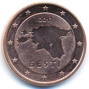Эстония, 5 евроцентов (2017 г.)
