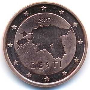 Эстония, 5 евроцентов (2017 г.)