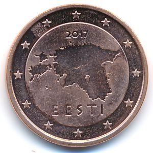 Эстония, 5 евроцентов (2017 г.)