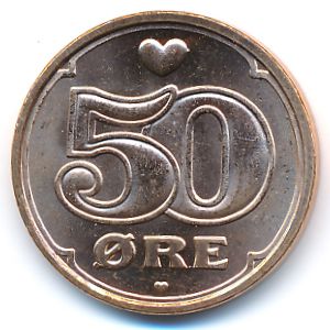 Denmark, 50 ore, 2008