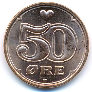 Denmark, 50 ore, 2008