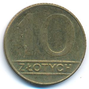 Польша, 10 злотых (1989 г.)