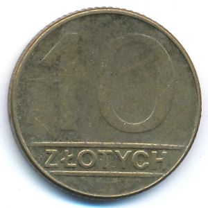 Польша, 10 злотых (1989 г.)