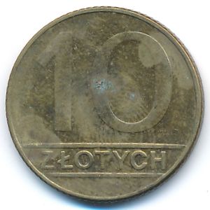 Польша, 10 злотых (1989 г.)
