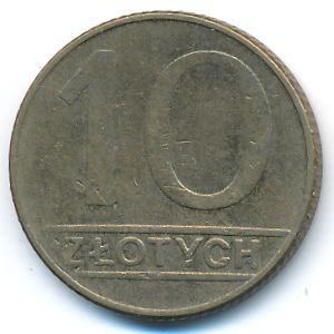 Польша, 10 злотых (1989 г.)