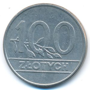 Польша, 100 злотых (1990 г.)