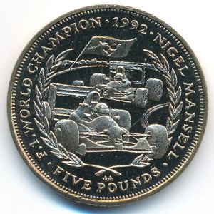 Isle of Man, 5 pounds, 1993