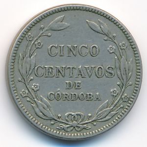 Nicaragua, 5 centavos, 1912–1940