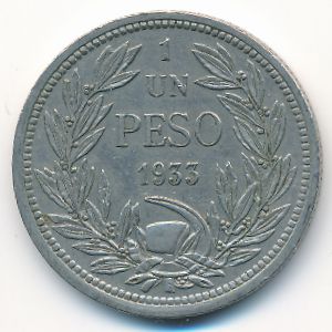 Чили, 1 песо (1933 г.)
