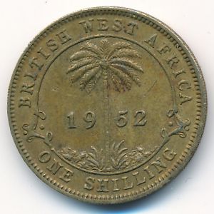 Британская Западная Африка, 1 шиллинг (1952 г.)
