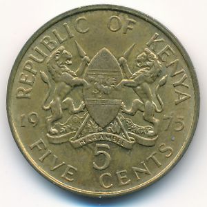 Кения, 5 центов (1975 г.)