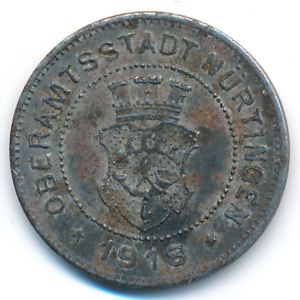 Нюртинген., 10 пфеннигов (1918 г.)