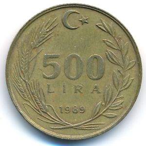 Турция, 500 лир (1989 г.)