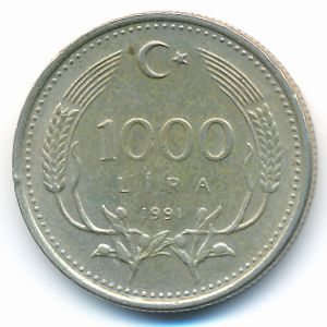 Турция, 1000 лир (1991 г.)