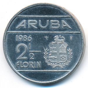 Аруба, 2 1/2 флорина (1986 г.)