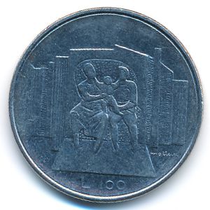 San Marino, 100 lire, 1976