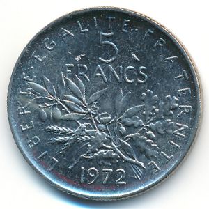 Франция, 5 франков (1972 г.)