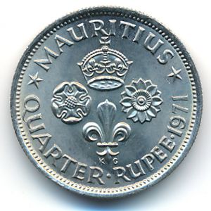 Mauritius, 1/4 rupee, 1971