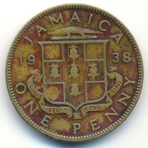Ямайка, 1 пенни (1938 г.)