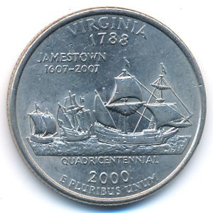 USA, Quarter dollar, 2000