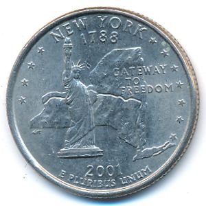 США, 1/4 доллара (2001 г.)