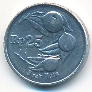 Indonesia, 25 rupiah, 1992
