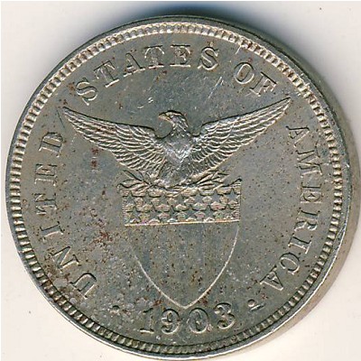 Philippines, 5 centavos, 1903–1928