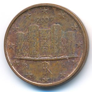 Италия, 1 евроцент (2007 г.)