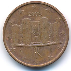 Италия, 1 евроцент (2009 г.)