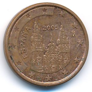 Испания, 1 евроцент (2005 г.)