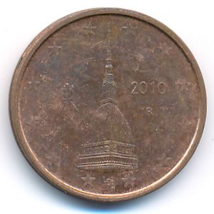 Italy, 2 euro cent, 2010