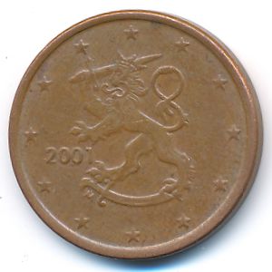 Финляндия, 5 евроцентов (2001 г.)
