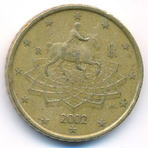 Italy, 50 euro cent, 2002