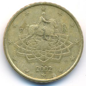 Италия, 50 евроцентов (2002 г.)