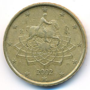 Italy, 50 euro cent, 2002