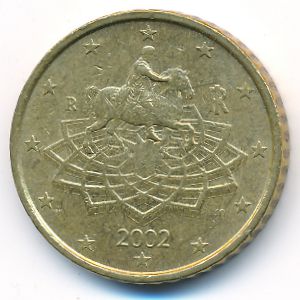 Italy, 50 euro cent, 2002
