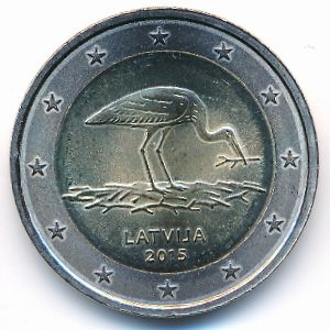 Латвия, 2 евро (2015 г.)