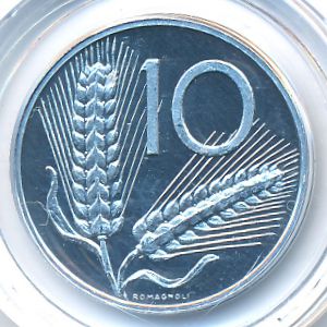 Italy, 10 lire, 1985