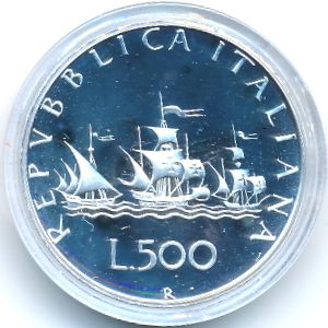 Италия, 500 лир (1985 г.)