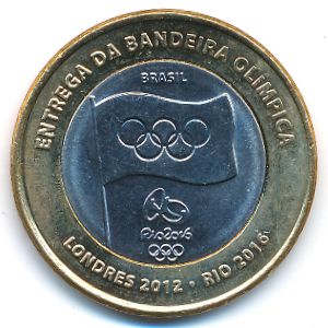 Brazil, 1 real, 2012