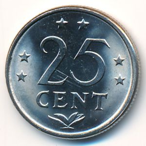 Антильские острова, 25 центов (1984 г.)