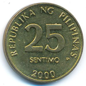 Philippines, 25 centimos, 2000