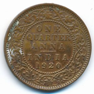 British West Indies, 1/4 anna, 1920