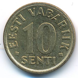 Эстония, 10 сентов (2008 г.)