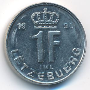 Люксембург, 1 франк (1990 г.)