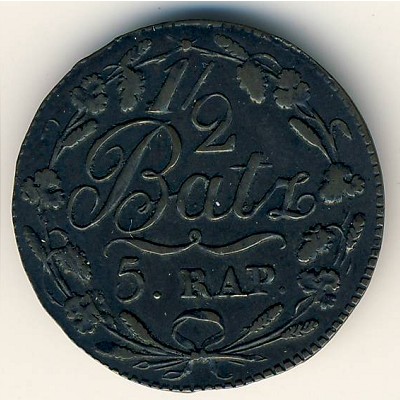 Vaud, 1/2 batzen, 1804–1819