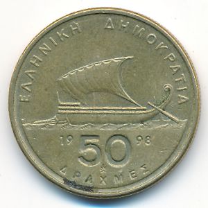 Greece, 50 drachmai(es), 1998