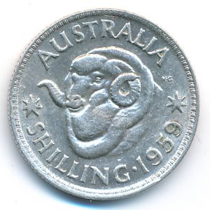 Australia, 1 shilling, 1959