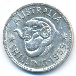 Australia, 1 shilling, 1959