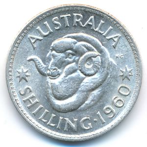 Australia, 1 shilling, 1960